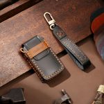 Hallmo Auto-Schlüsselschutzhülle aus Rindsleder für Honda 3-Tasten-Heckbox, For Honda Civic / Accord 3-button Tail Box – Bild 7