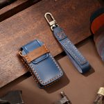 Hallmo Auto-Schlüsselhülle aus Rindsleder, Schlüsselhülle für Honda, 4 Tasten, For Honda Civic / Accord 4-button – Bild 7