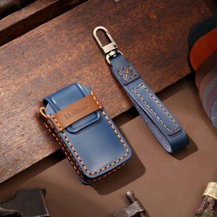 Hallmo Auto-Schlüsselhülle aus Rindsleder, Schlüsselhülle für Honda, 4 Tasten, For Honda Civic / Accord 4-button – Bild 7