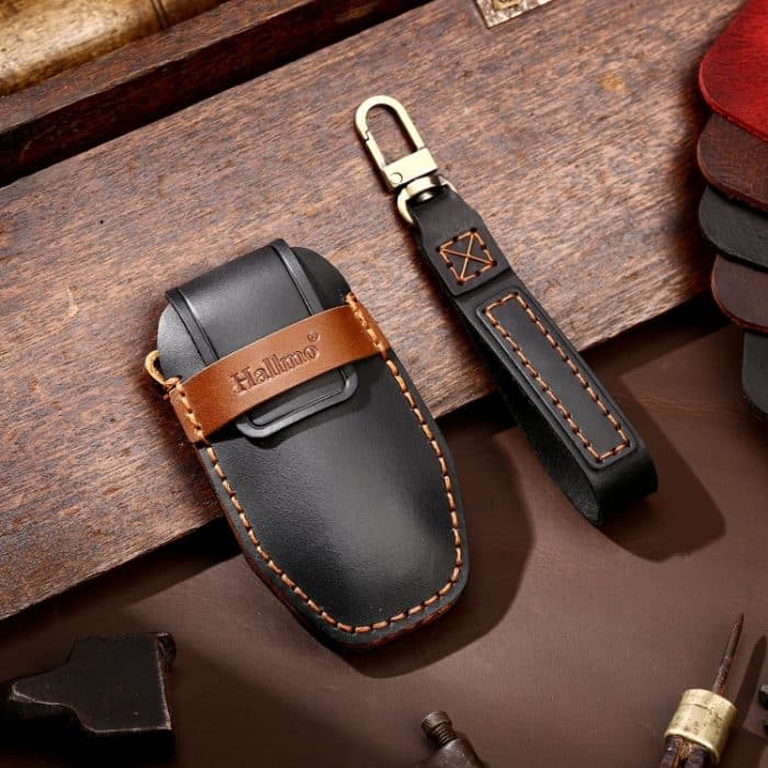 Hallmo Auto-Schlüsselhülle aus Rindsleder, Schlüsselhülle für BYD, For BYD – Bild 7