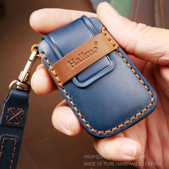 Hallmo Auto-Schlüsselhülle aus Rindsleder, Schlüsselhülle für Volkswagen Lavida A Style, For Volkswagen Lavida A Style – Bild 4