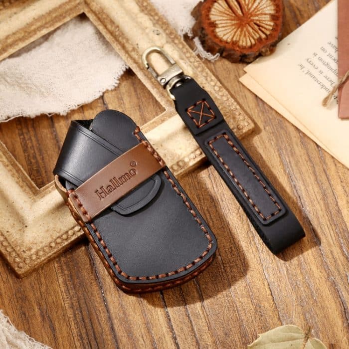 Hallmo Auto-Schlüsselhülle aus Rindsleder, Schlüsselhülle für Volkswagen Golf 8, For Volkswagen Golf 8 – Bild 7