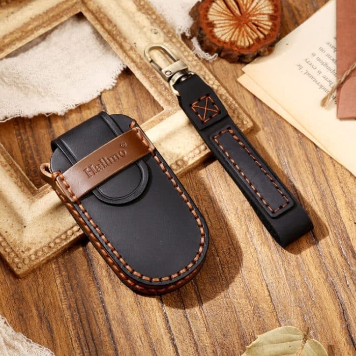 Hallmo Auto-Schlüsselhülle aus Rindsleder, Schlüsselhülle für Jeep Compass, For Jeep Compass – Bild 7