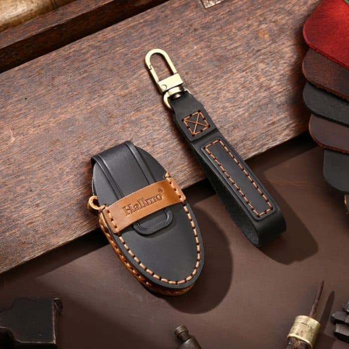 Hallmo Auto-Schlüsselhülle aus Rindsleder, Schlüsselhülle für Nissan Sylphy, 2 Tasten, For Nissan Sylphy 2-button – Bild 7