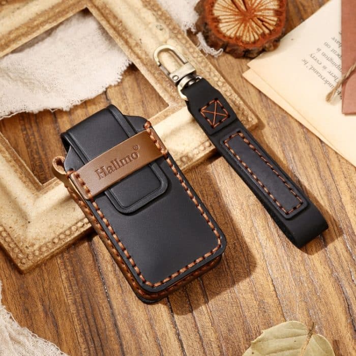 Hallmo Auto-Schlüsselhülle aus Rindsleder, Schlüsselhülle für Mitsubishi Outlander, For Mitsubishi Outlander – Bild 7