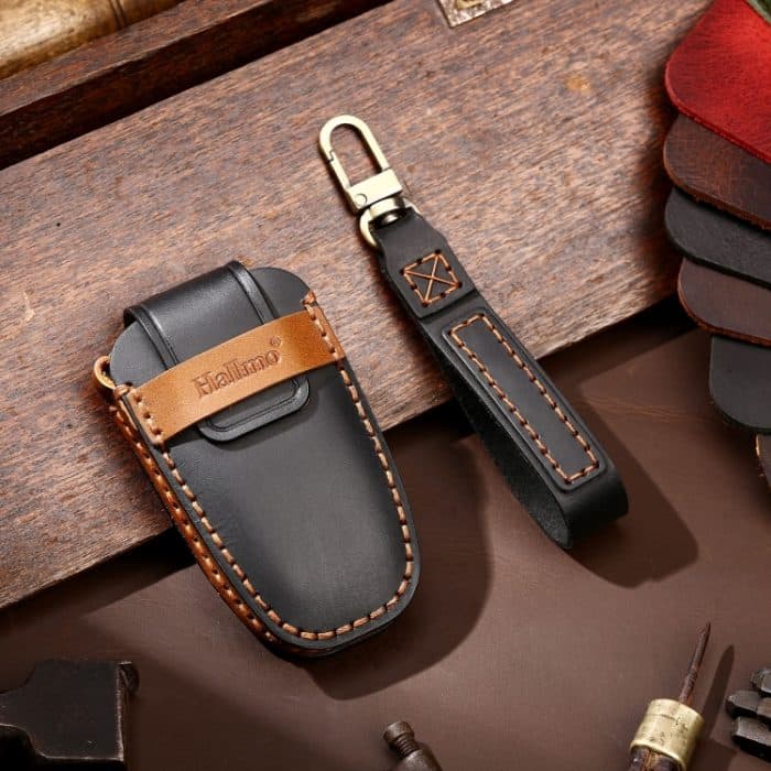 Hallmo Auto-Schlüsselhülle aus Rindsleder, Schlüsselhülle für Ford Focus C Style, For Ford Focus C Style – Bild 7