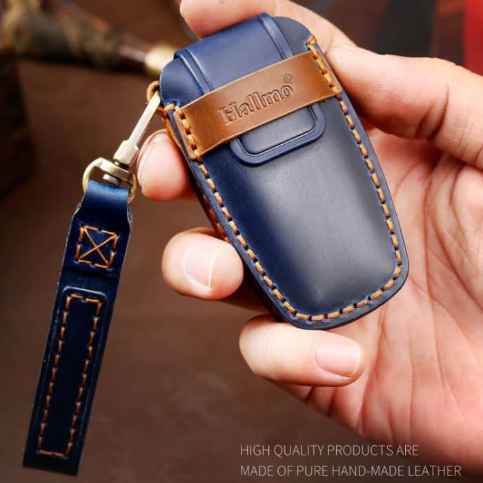 Hallmo Auto-Schlüsselhülle aus Rindsleder, Schlüsselhülle für Ford Focus C Style, For Ford Focus C Style – Bild 4