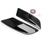 2 stücke auto dekorative luftströmungsaufnahme scoop mütze seite fender vent hood set für ford mustang 2015-2017, hell schwarz