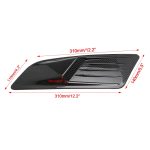 2 STÜCKE Auto Dekorative Luft Flow-Einlassscheiben-Motorhaube-Seite Fender-Entlüftungshaube Set für Ford Mustang 2015-2017, Kohlefaser – Bild 4