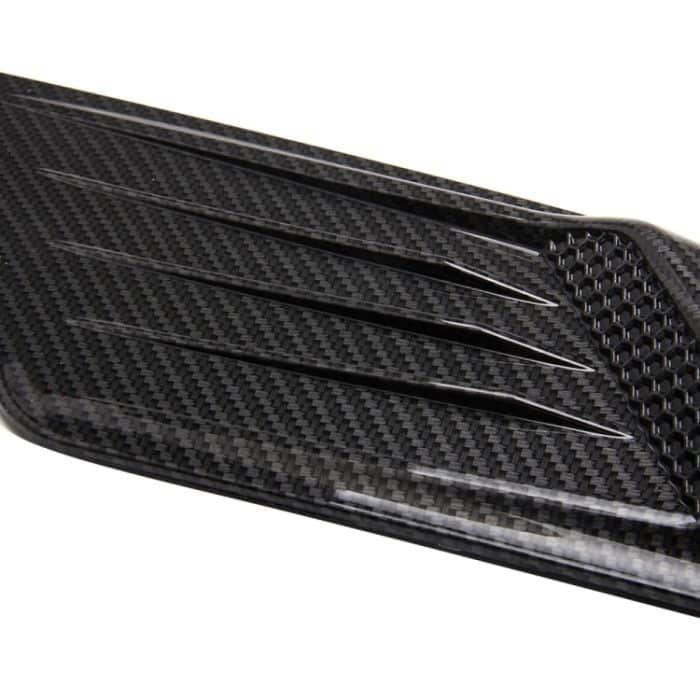 2 STÜCKE Auto Dekorative Luft Flow-Einlassscheiben-Motorhaube-Seite Fender-Entlüftungshaube Set für Ford Mustang 2015-2017, Kohlefaser – Bild 5