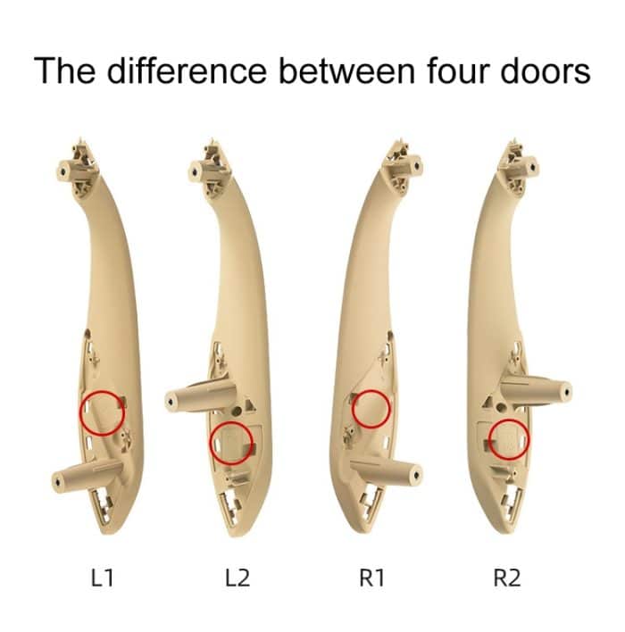 Auto linke vordere Seite innere Armlehne Türgriff für BMW F30 / F35, linker und rechter Antrieb Universal, Left Front (Black), Left Front (Beige) – Bild 2