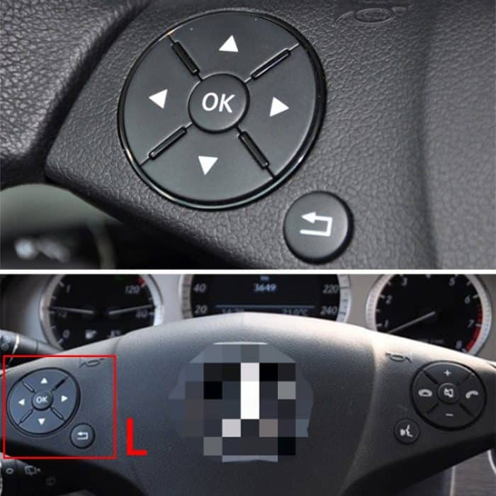 Auto-Multifunktions-Lenkrad-Linksschaltertaste für Mercedes-Benz W204 / W212 / X204 2008–2015, linker und rechter Antrieb universell, Left Switch Button (Black), Left Switch Button (Grey), Left Switch Button (Beige), Left Switch Button (Brown) – Bild 4