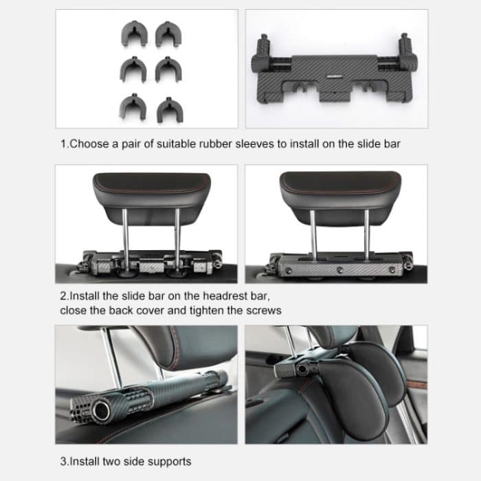 A03 Verstellbares Auto-Auto-U-förmiges Memory-Schaum-Nackenstützenkissen, Sitzkissen, A03 (Brown), A03 (Red), A03 (Beige), A03 (Grey), A03 (Black) – Bild 6