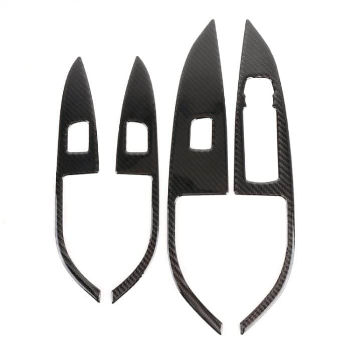 4 in 1 Autokohle-Kohlenstofffaser-Fensterheber-Panel dekorativer Aufkleber für Buicke REGAL 2017-2021 – Bild 2