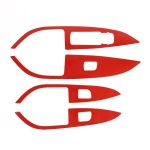 4 in 1 Autokohle-Kohlenstofffaser-Fensterheber-Panel dekorativer Aufkleber für Buicke REGAL 2017-2021 – Bild 3