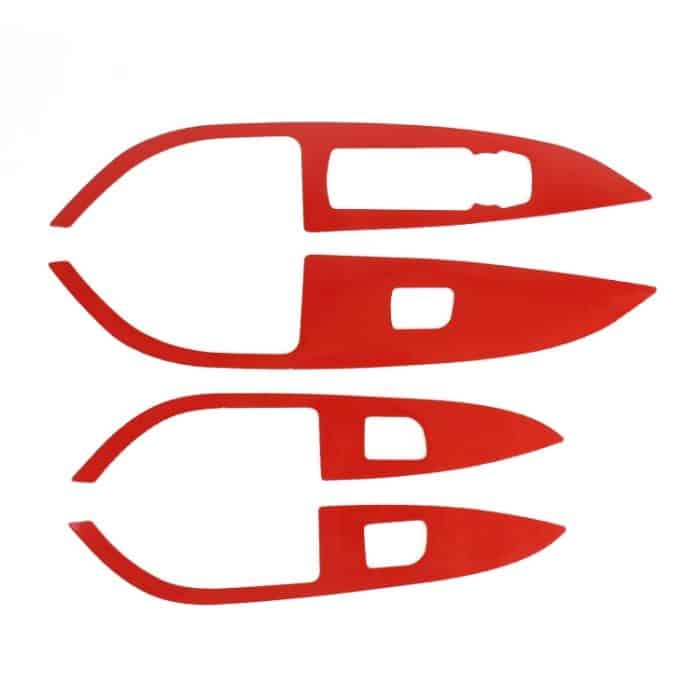 4 in 1 Autokohle-Kohlenstofffaser-Fensterheber-Panel dekorativer Aufkleber für Buicke REGAL 2017-2021 – Bild 3