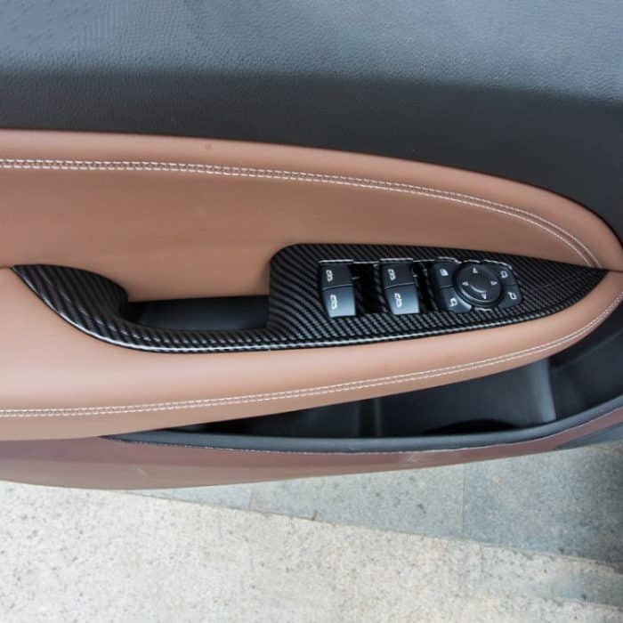 4 in 1 Autokohle-Kohlenstofffaser-Fensterheber-Panel dekorativer Aufkleber für Buicke REGAL 2017-2021 – Bild 6