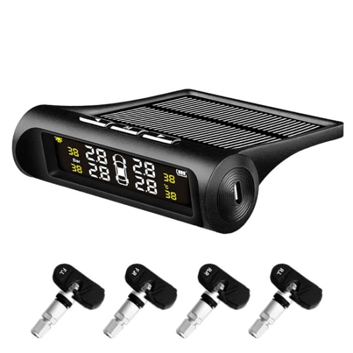 YB-P0248 Universal Auto Wireless Solar TPMS Reifendruckmonitor-Detektor – Bild 1