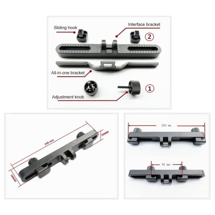 CSJY-3001 Auto Kinder Safety Seat Latch Interface Bracket Kopfstütze Fixierer – Bild 4