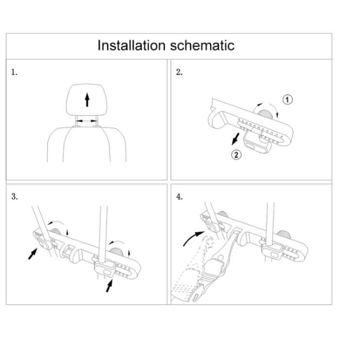 CSJY-3001 Auto Kinder Safety Seat Latch Interface Bracket Kopfstütze Fixierer – Bild 5
