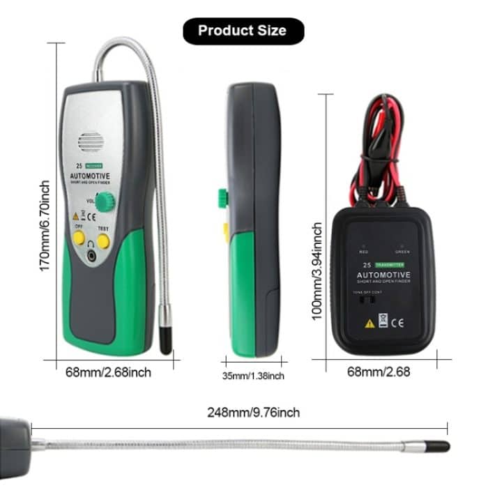 Duoyi dy25 Auto Tester Kabel Kurz- und Open Circuit Finder Tester Tracer Diagnose Tone Line Finder – Bild 3