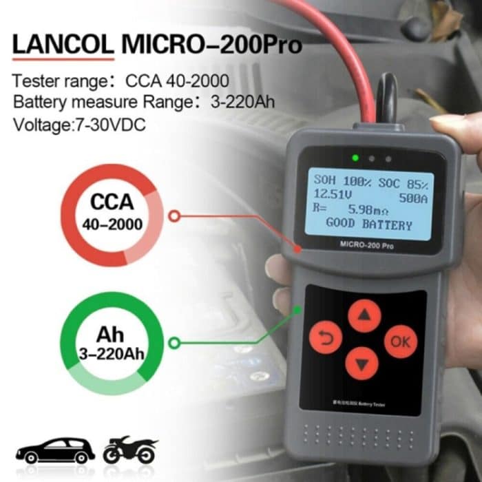 MICRO-200 PRO Autobatterietester Batterie-Innenwiderstands-Lebensdaueranalysator, Asien-Pazifik-Version – Bild 7
