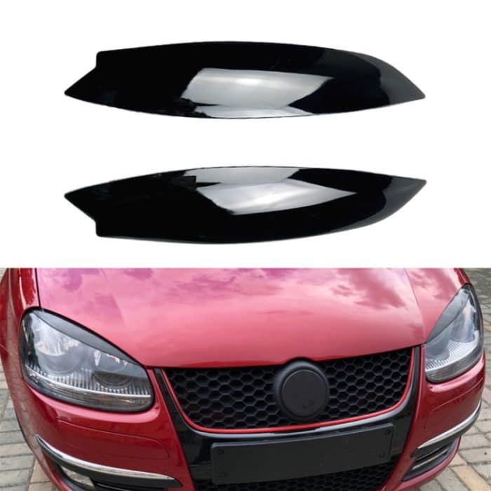 Auto-Scheinwerfer-Augenbrauen-Dekorationsaufkleber für Volkswagen Golf 5, Headlight Eyebrow For Volkswagen Golf 5 (Black), Headlight Eyebrow For Volkswagen Golf 5 (Carbon Fiber Black) – Bild 5