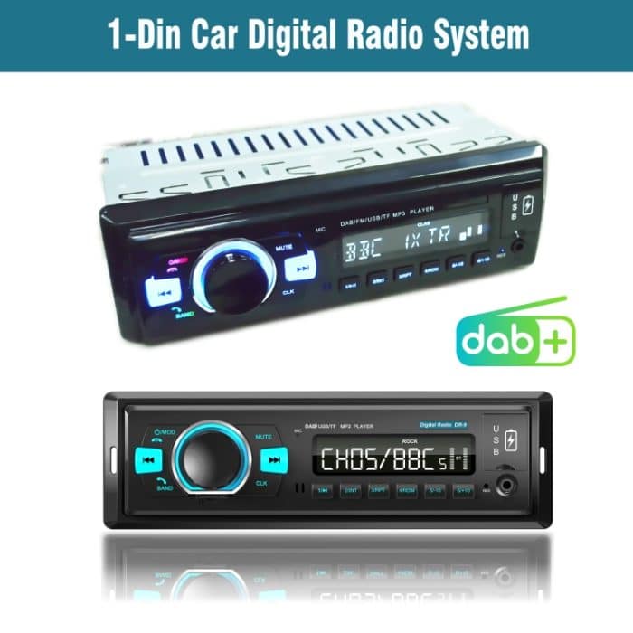 1-Din Auto DAB Radio Player Stereoanlage FM-Empfänger, Unterstützung Bluetooth & U Disk & MP3 & TF Karte – Bild 2