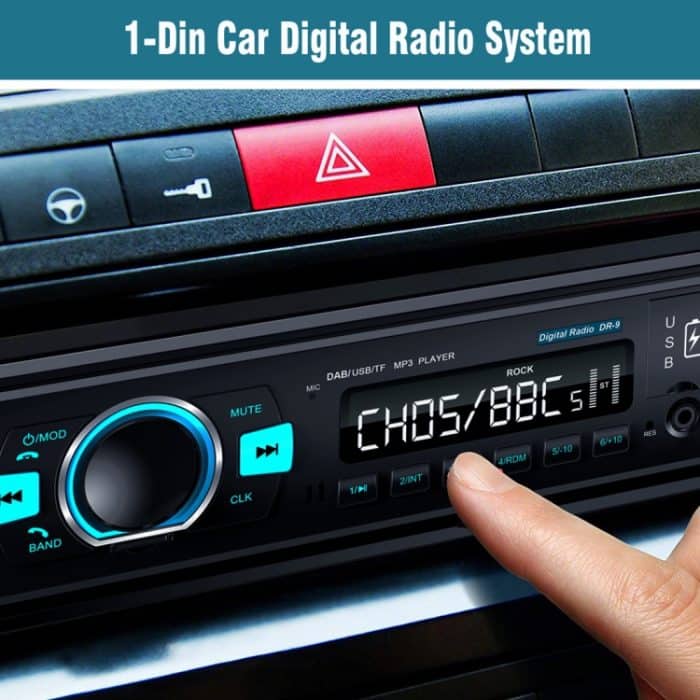 1-Din Auto DAB Radio Player Stereoanlage FM-Empfänger, Unterstützung Bluetooth & U Disk & MP3 & TF Karte – Bild 7