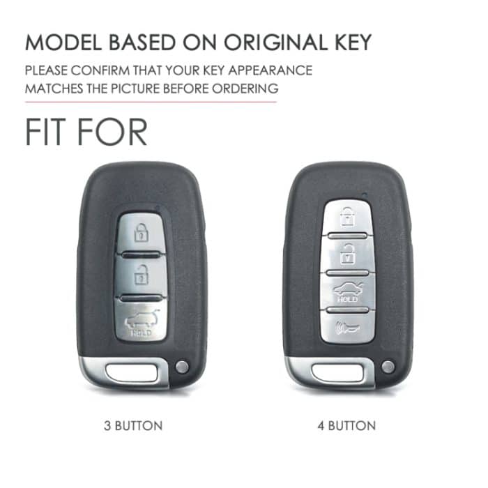 Hallmo Auto-Schlüsselhülle aus Rindsleder, Schlüsselhülle für KIA K2 / K3 / K5 3-Tasten, For KIA K2 / K3 / K5 3-button – Bild 3