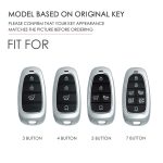 Hallmo Auto-Schlüsselhülle aus Rindsleder, Schlüsselhülle für Hyundai 4-Tasten-Start, For Hyundai 4-button Start – Bild 3