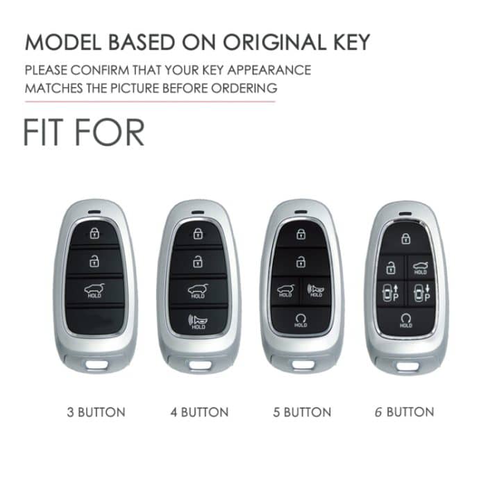 Hallmo Auto-Schlüsselhülle aus Rindsleder, Schlüsselhülle für Hyundai, 6 Tasten, For Hyundai 6-button – Bild 3