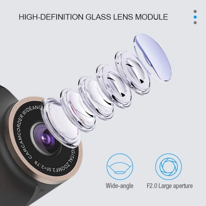 F22 3,16 Zoll 1080p HD Nachtsicht WiFi angeschlossen Fahrrecorder – Bild 5