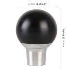 Universal Auto kleine runde Kugel Harz + Kohlefaser Metall Schaltknauf, Small Round Ball (Black), Small Round Ball (White) – Bild 2