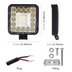 Auto-Quadrat-Arbeitslicht mit 32LEDS SMD-2835 Lampenperlen – Bild 5