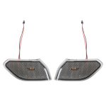 Auto Geschwärzte Rad Augenbraue Seitenlicht Blinker Blatt Platte Lampe Für Jeep Wrangler Jl 2018- – Bild 2