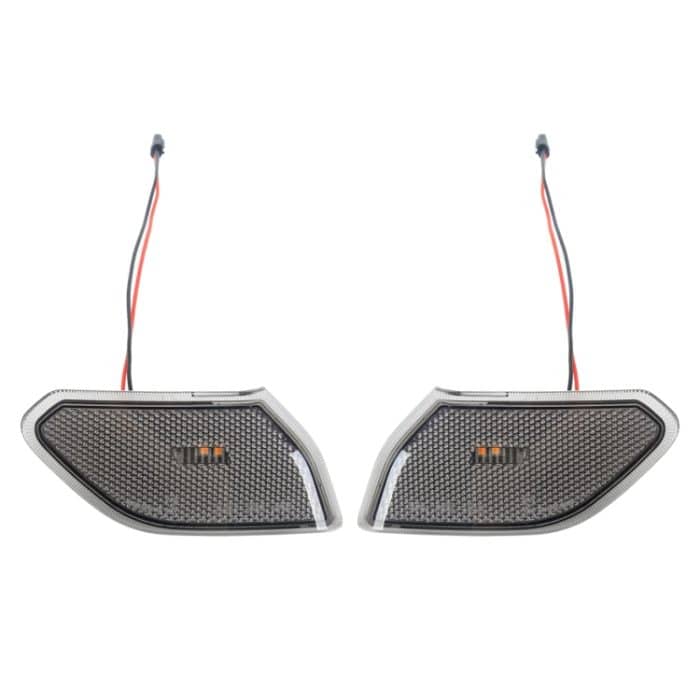 Auto Geschwärzte Rad Augenbraue Seitenlicht Blinker Blatt Platte Lampe Für Jeep Wrangler Jl 2018- – Bild 2