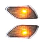 Auto Geschwärzte Rad Augenbraue Seitenlicht Blinker Blatt Platte Lampe Für Jeep Wrangler Jl 2018- – Bild 4