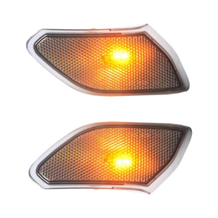 Auto Geschwärzte Rad Augenbraue Seitenlicht Blinker Blatt Platte Lampe Für Jeep Wrangler Jl 2018- – Bild 4