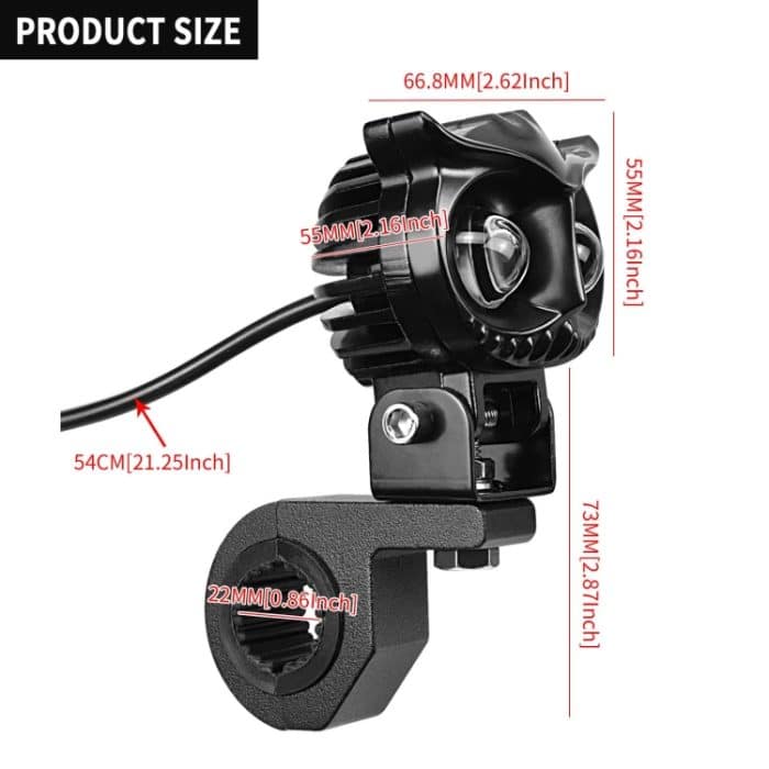 ZH-1584A1 Externe wasserdichte doppelte doppelleuchte perlen led scheinwerfer owl dragon button type – Bild 2