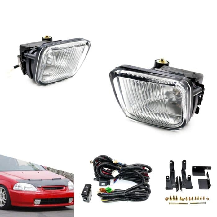 1 Paar Auto-modifizierte Nebelscheinwerfer für Honda Civic 1996–1998, For Honda Civic 1996-1998 (White Light), For Honda Civic 1996-1998 (Yellow Light) – Bild 1
