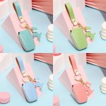 Hallmo Car Female Style Rindsleder Schlüsselschutzhülle für Toyota – Bild 2