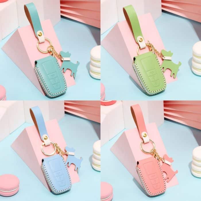 Hallmo Car Female Style Rindsleder Schlüsselschutzhülle für Toyota – Bild 2