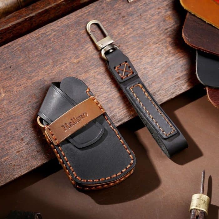 Hallmo Auto-Schlüsselschutzhülle aus Rindsleder für Volkswagen Golf 8, For Volkswagen Golf 8 (Black), For Volkswagen Golf 8 (Blue), For Volkswagen Golf 8 (Brown) – Bild 7