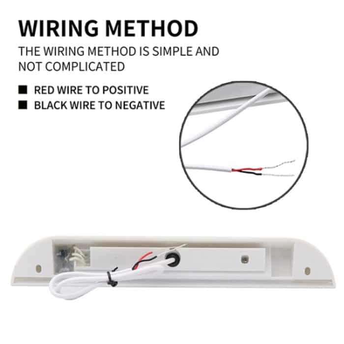 Wohnmobil-/Yacht-Markisen-LED-Streifenlicht DC12–28 V mit 9 LED-Lampenperlen, 9 LEDs (White), 9 LEDs (Black) – Bild 7