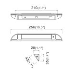 Wohnmobil-/Yacht-Markisen-LED-Streifenlicht DC12–28 V mit 9 LED-Lampenperlen, 9 LEDs (White), 9 LEDs (Black) – Bild 2
