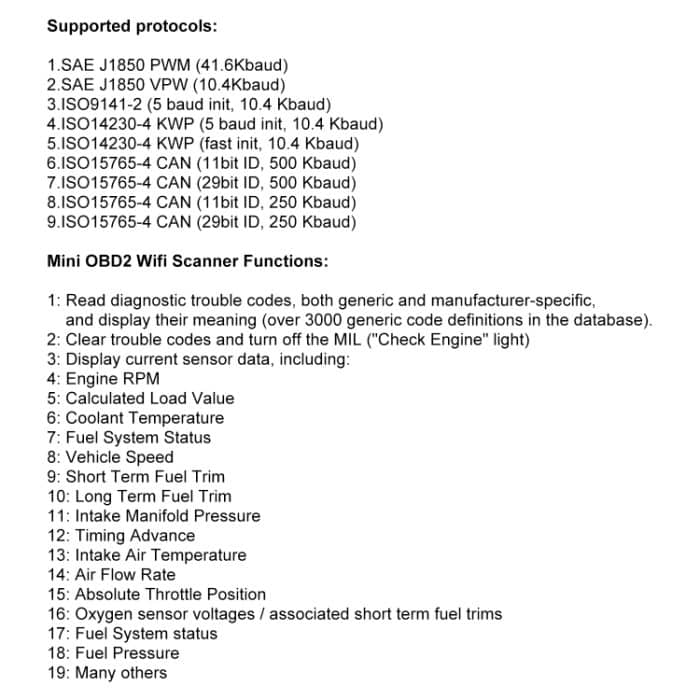 OBD II ELM327 Wifi V1.5 Autofehler Diagnosewerkzeug PIC25K80 Chip – Bild 7