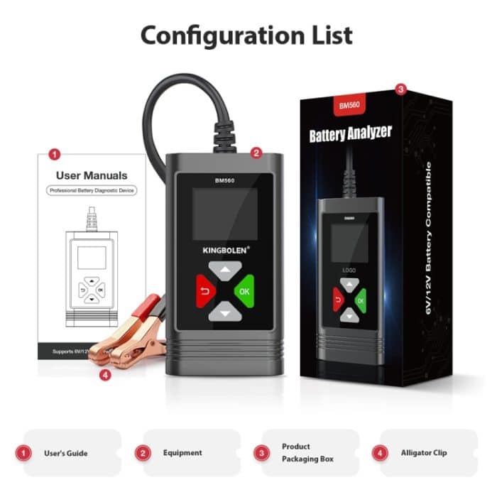 Kingboolen BM560 6V 12V Auto Digitallast Batterie -Tester – Bild 3
