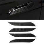 4 PCS Carbon Fiber Auto Außengriff Dekorativer Aufkleber für Tesla Model S.