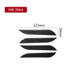 4 PCS Carbon Fiber Auto Außengriff Dekorativer Aufkleber für Tesla Model S. – Bild 5